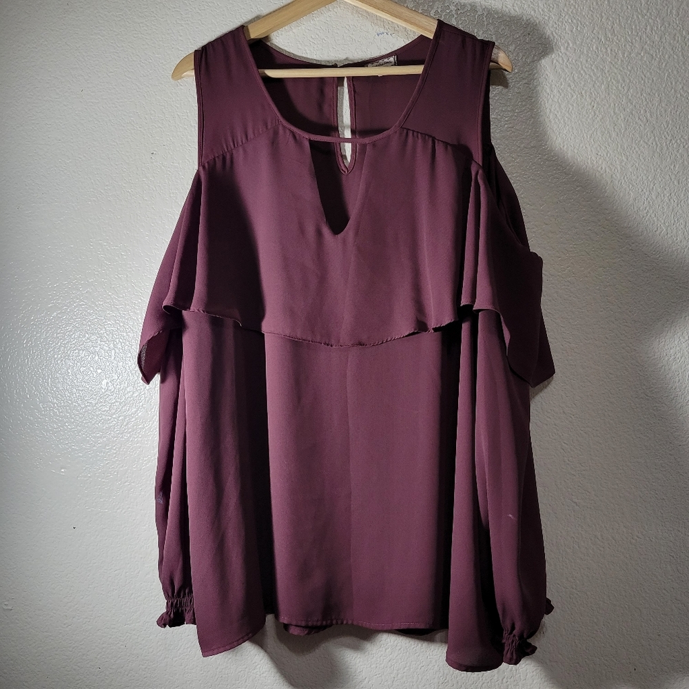 Eyeshadow Cold Shoulder Blouse